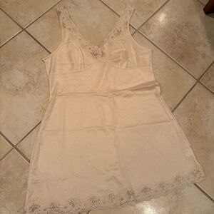 Elegant Lace Trimmed Slip Dress